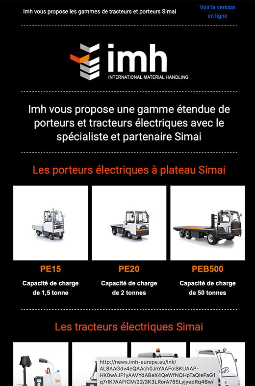Newsletter Simai pour Imh