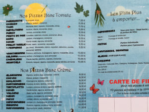 Menus du restaurant La Toile de Goliath