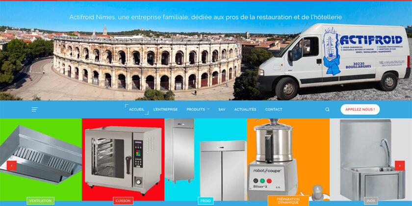 Création d’un site web pour Actifroid Nîmes